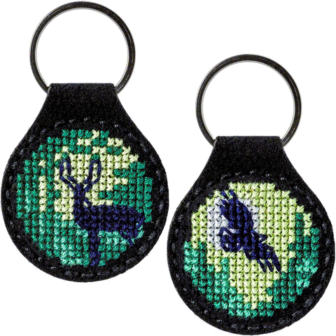 Kryželiu siuvinėjamo raktų pakabuko rinkinys, dirbtinė oda Wonderland