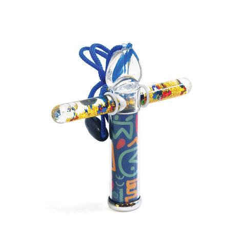 Svoora mini kaleidoskopas su skysčiu ir blizgučiais, 10 cm, kelionėms