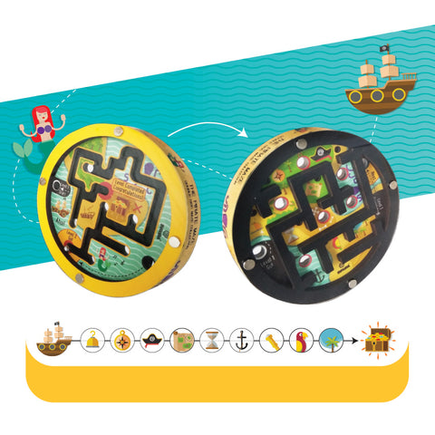 Svoora medinis labirintas „Piratai“ – dvipusis žaidimas vaikams 6+