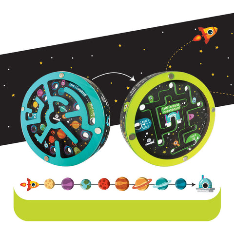 Svoora medinis lavinamasis labirintas, kosmoso tema, 2 viename, nuo 6 m.