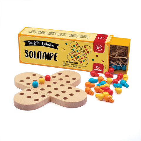Svoora Medinis Solitaire stalo žaidimas vaikams 6+ – retro strategija