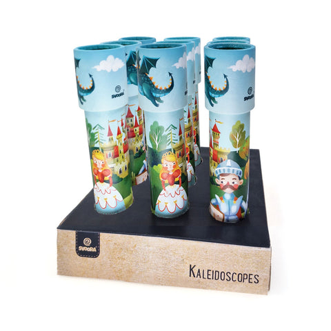 Sukamas kartoninis kaleidoskopas „Riteris“ vaikams, 19 cm