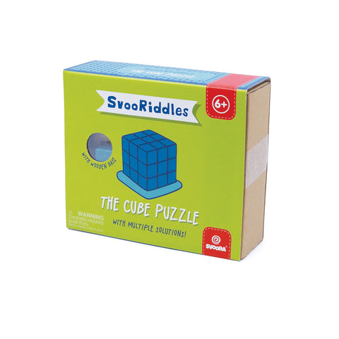 Svoora 3D kubo dėlionė – loginis žaidimas vaikams nuo 6 m su mediniu pagrindu
