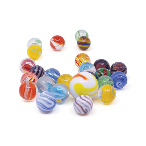 Klasikinis stiklo rutuliukų žaidimo rinkinys 24+1 (16–25 mm)
