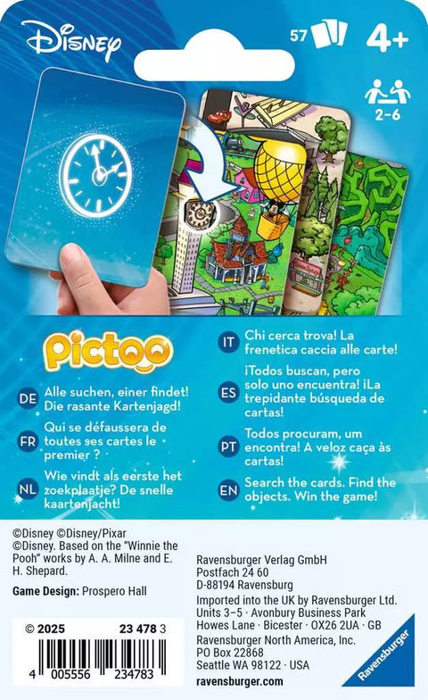 Ravensburger kortų žaidimas „Pictoo Disney“, 2–6 žaid., nuo 4 m.