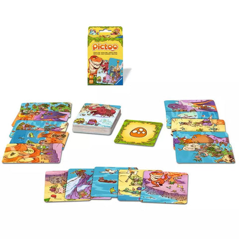 Ravensburger kortų žaidimas „Pictoo Dino“, 2–6 žaid., nuo 4 m.