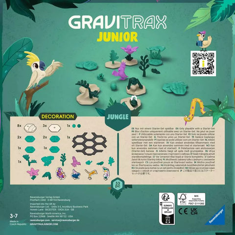 Ravensburger GraviTrax Junior dekoracijų rinkinys „Jungle“, 33 det., 3–7 m.