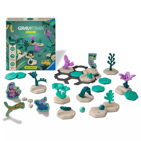 Ravensburger GraviTrax Junior dekoracijų rinkinys „Jungle“, 33 det., 3–7 m.