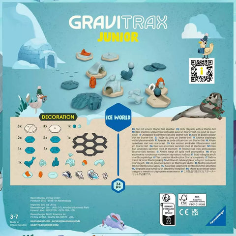 Ravensburger GraviTrax Junior dekoracijų rinkinys „Ice World“, 34 det., 3–7 m.