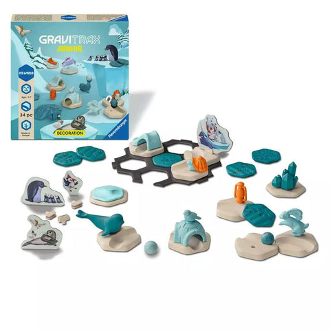 Ravensburger GraviTrax Junior dekoracijų rinkinys „Ice World“, 34 det., 3–7 m.