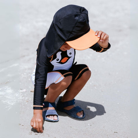 Vaikiškas maudymosi kostiumėlis su kepure „Pingvinas“ UPF50+, 18–24 mėn., My Carry Potty