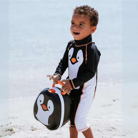 Vaikiškas maudymosi kostiumėlis su kepure „Pingvinas“ UPF50+, 18–24 mėn., My Carry Potty