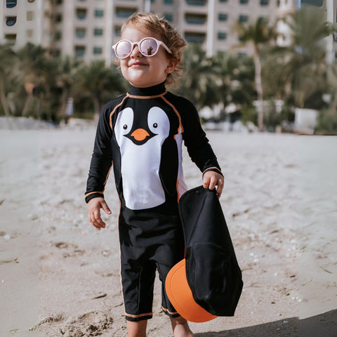 Vaikiškas maudymosi kostiumėlis su kepure „Pingvinas“ UPF50+, 18–24 mėn., My Carry Potty