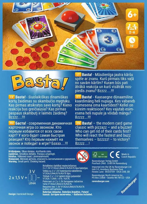 Ravensburger kortų žaidimas „Basta!“, 2–6 žaid., nuo 6 m.