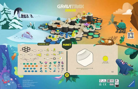 Ravensburger GraviTrax Junior startinis rinkinys XXL „Planet“, 200 det., 3–7 m.