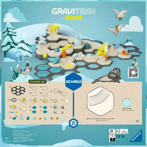 Ravensburger GraviTrax Junior startinis rinkinys „Ice World“, 101 det., 3–7 m.