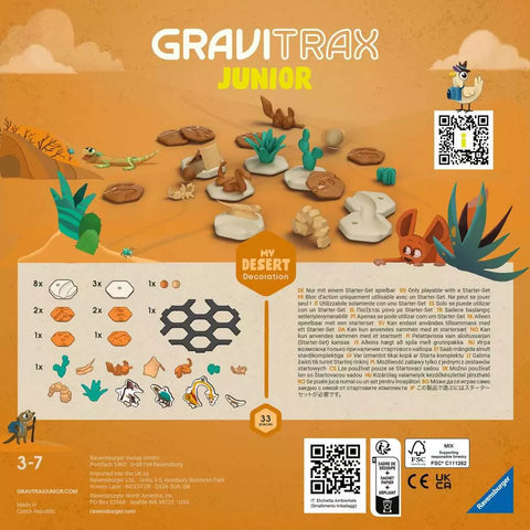 Ravensburger GraviTrax Junior dekoracijų rinkinys „My Desert“, 33 det., 3–7 m.