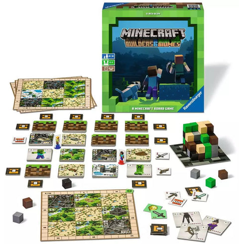 Ravensburger stalo žaidimas „Minecraft Builders & Biomes“, 2–4 žaid., nuo 10 m.
