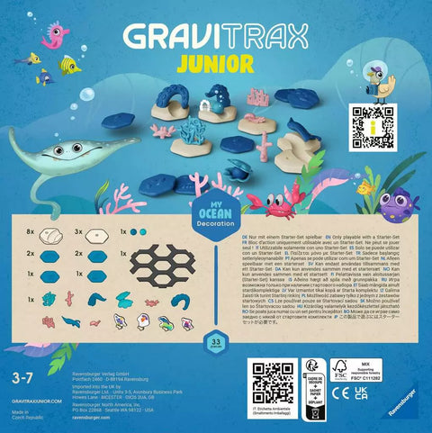 Ravensburger GraviTrax Junior dekoracijų rinkinys „My Ocean“, 33 det., 3–7 m.