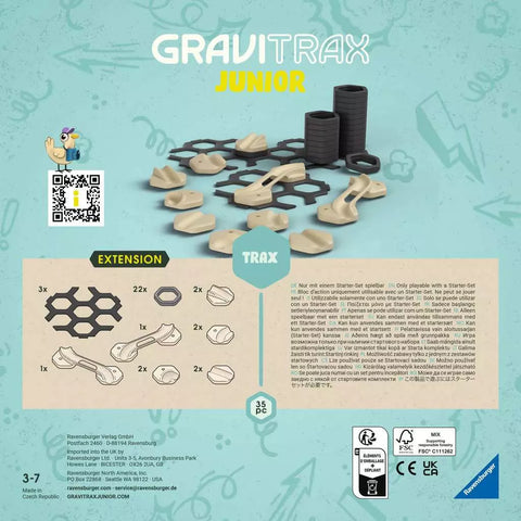 Ravensburger GraviTrax Junior priedų rinkinys „Trax“, 35 det., 3–7 m.