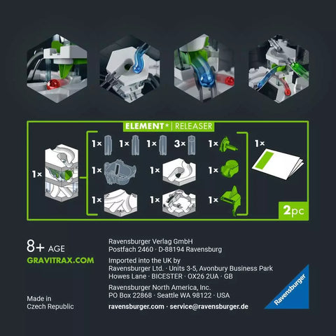 Ravensburger GraviTrax PRO elementas „Releaser“, 2 det., nuo 8 m.