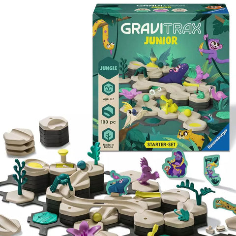 Ravensburger GraviTrax Junior startinis rinkinys „Jungle“, 100 det., 3–7 m.