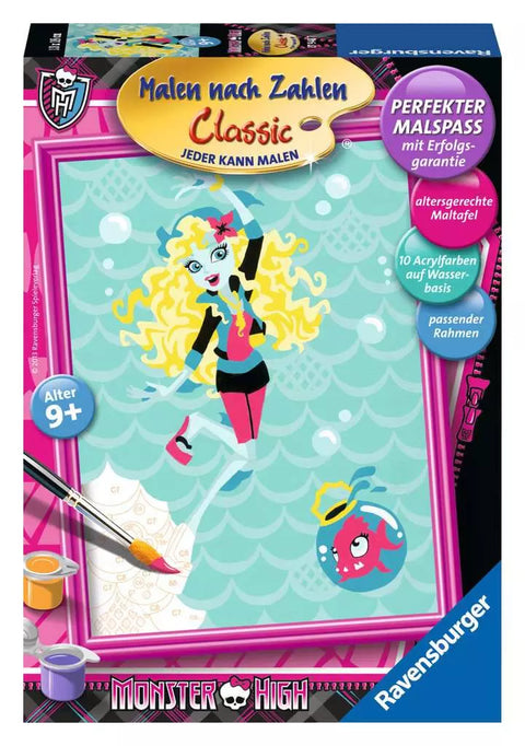 Ravensburger tapyba pagal skaičius „Monster High: Lagoona Blue“, 13×18 cm, nuo 9 m.