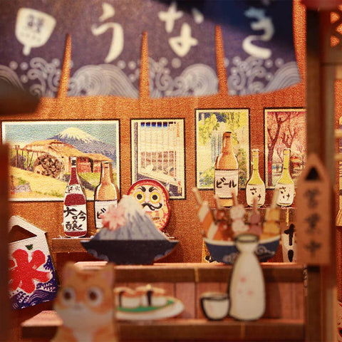 Medinė knygų atrama su LED, surinkimo rinkinys 214 det. „Po vyšnia“