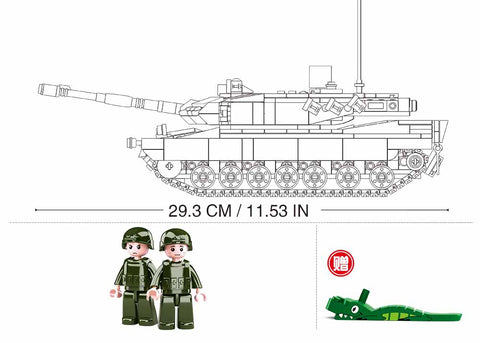 Sluban konstruktorius Leopard 2A5 pagrindinis tankas 2in1, 766 detalių, 6+