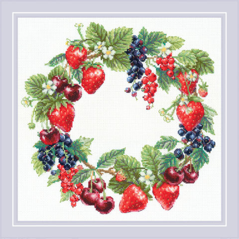 Wreath with Berries. Siuvinėjimo rinkinys iš RIOLIS Nr.: 2323