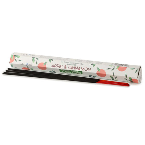 Smilkalai Stamford Apple & Cinnamon, augalinės aromato lazdelės: juodos su raudonais galiukais, ilga dekoruota dėžutė