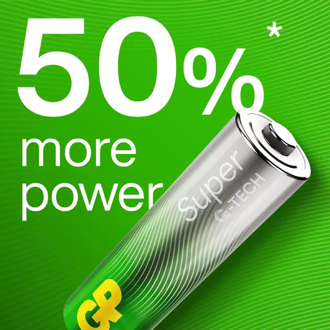 GP Super AA šarminės baterijos 1.5V, 5 vnt.