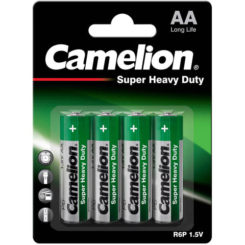 Camelion AA 1.5V cinko-anglies baterijos, 4 vnt. rinkinyje