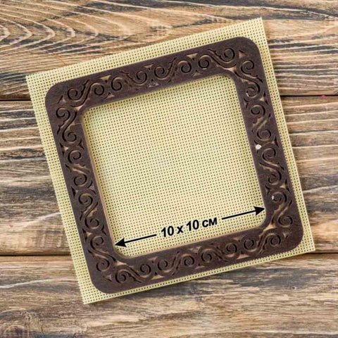 Magnetinis medinis siuvinėjimo lankelis 10×10 cm, plokštiems paviršiams