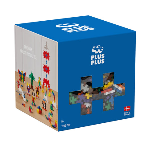Plus-Plus Mini Basic lavinamasis konstruktorius – 1200 det., pagrindinės spalvos, 5–12 m.