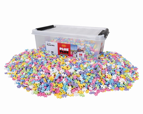 Plus-Plus Mini Pastel konstruktorius – 6000 detalių, plastikinė dėžė