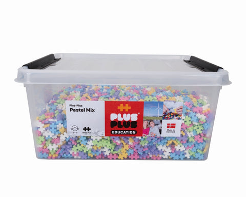 Plus-Plus Mini Pastel konstruktorius – 6000 detalių, plastikinė dėžė
