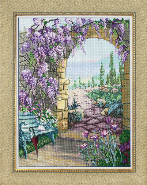 Siuvinėjimo kryželiu rinkinys „Susitikimo vieta“, Aida 14, Madeira, 41 sp.