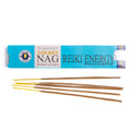 Smilkalai Reiki Energy Vijayshree, mėlyna 15 g dėžutė su penkiomis išdėstytomis aromatinėmis lazdelėmis