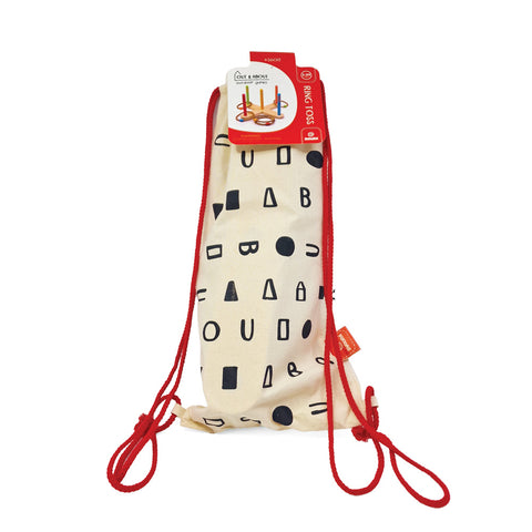 Svoora medinis lauko žiedų mėtymo žaidimas vaikams ir šeimai, 6 žiedai