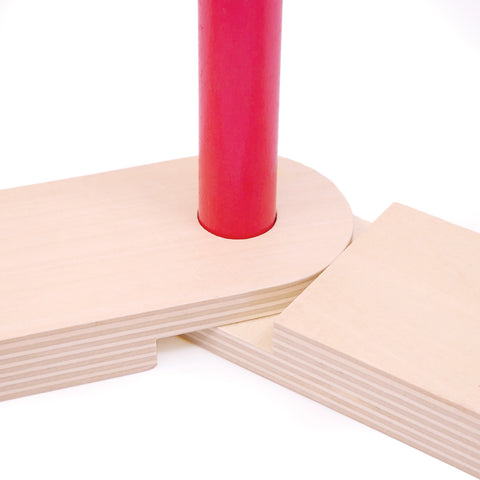 Svoora medinis lauko žiedų mėtymo žaidimas vaikams ir šeimai, 6 žiedai