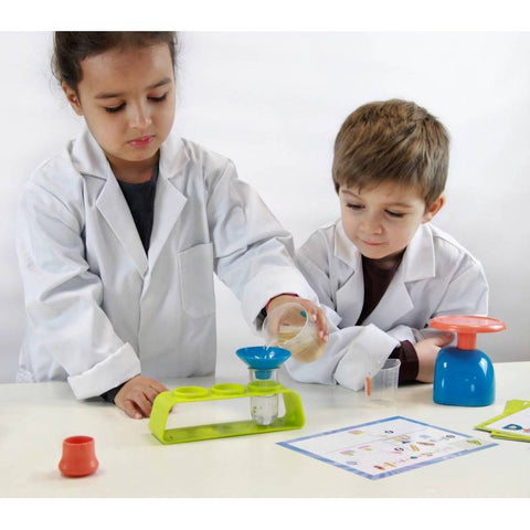 Mini chemijos laboratorijos rinkinys vaikams 4+ – 10 smagių eksperimentų