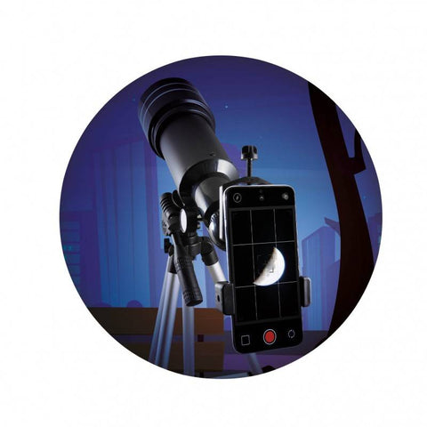 Vaikiškas Mėnulio teleskopas 70 mm su filtru ir telefono adapteriu, 90x