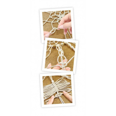 Makramė sapnų gaudyklės kūrybinis rinkinys vaikams 8+ (19 cm)