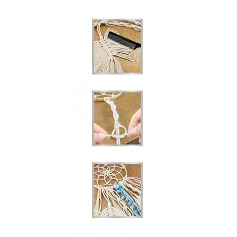 Makramė sapnų gaudyklės kūrybinis rinkinys vaikams 8+ (19 cm)