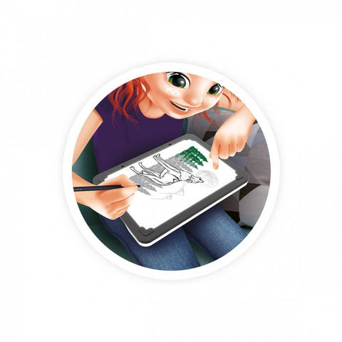 3in1 A5 LED grafinė planšetė piešimui, komiksams ir flipbook 8+