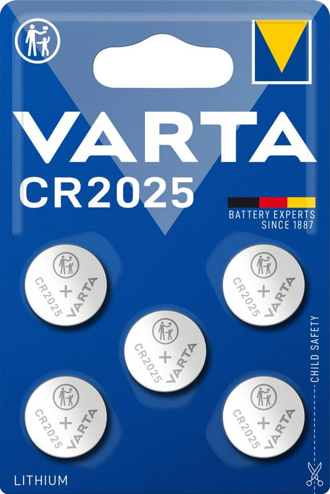 Varta CR2025 3V ličio monetinės baterijos, rinkinys 5 vnt.