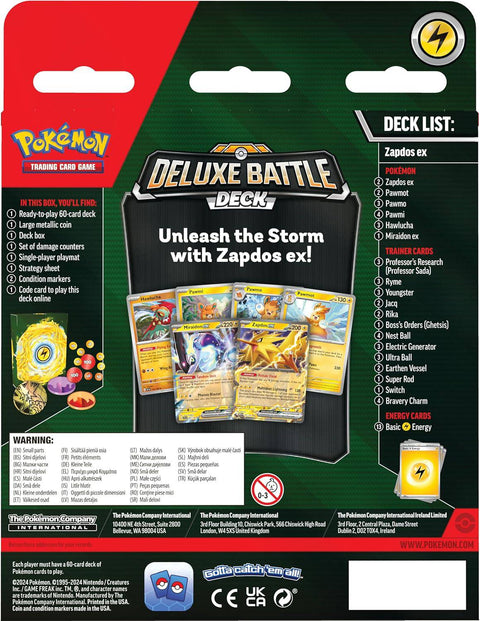 Pokémon TCG Deluxe Battle Deck Zapdos ex – 60 kortų kaladė