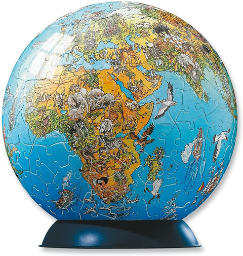 3D Puzzleball 240: Illustrated World Map - RAVENSBURGER dėlionėHOBI.LT 🇱🇹