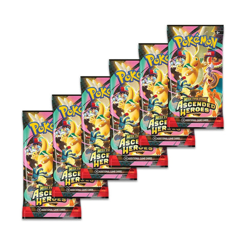 Pokémon TCG Mega Evolution Ascended Heroes Booster Bundle, 6 pakeliai